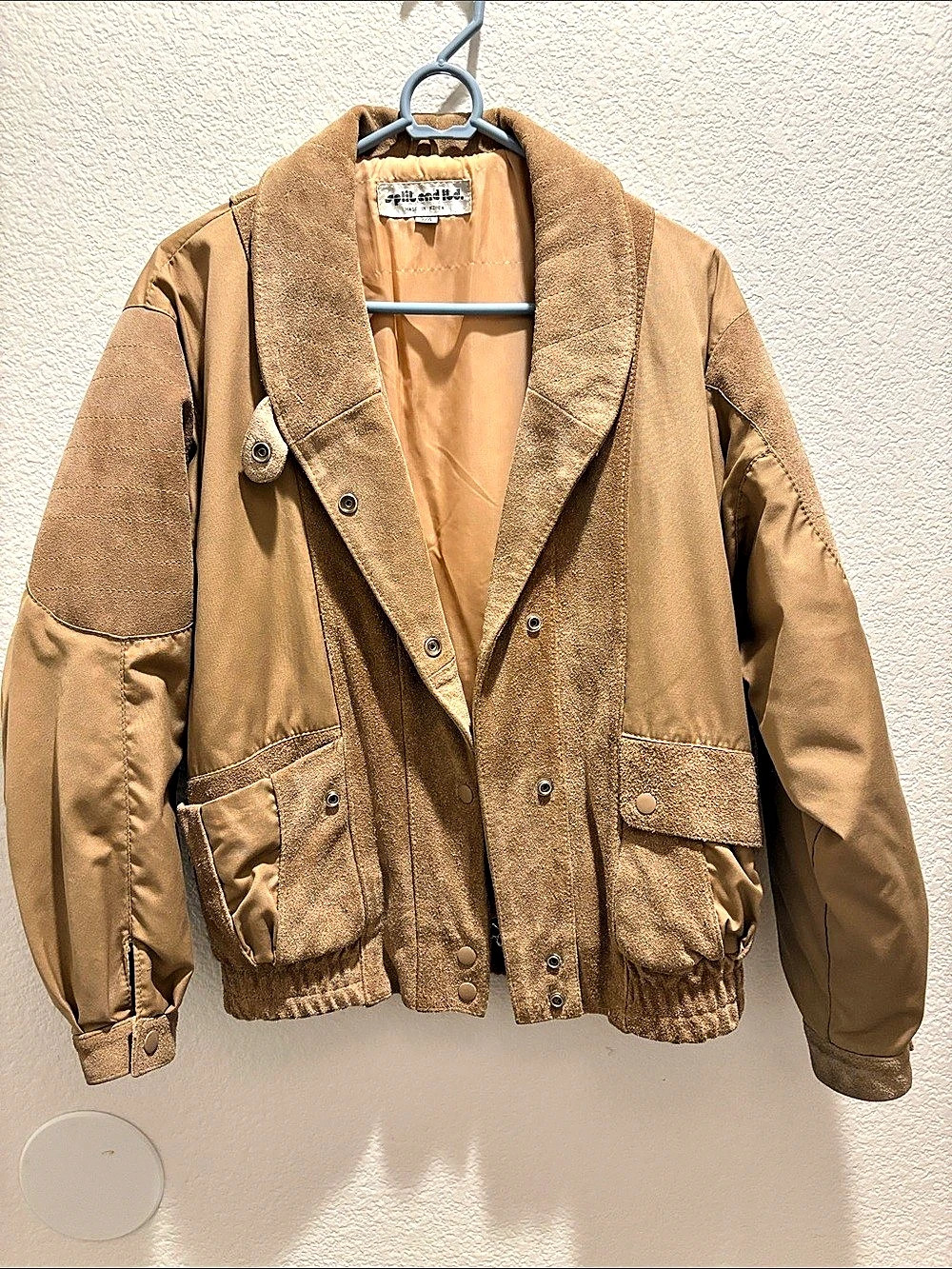 Spiegel Leather Bomber Jacket in Brown Size Small